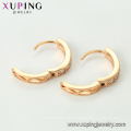 95930 Fashion lady simple designs jewelry 18k gold zircon style hoop earrings